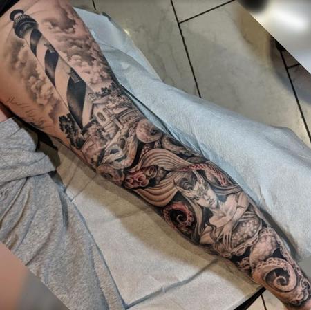Tattoos - Bonnie Seeley Nautical Sleeve - 139623